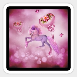 Wonderful fantasy foal with hearts Sticker